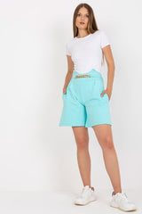 Women's shorts with wide legs, elastic waistband