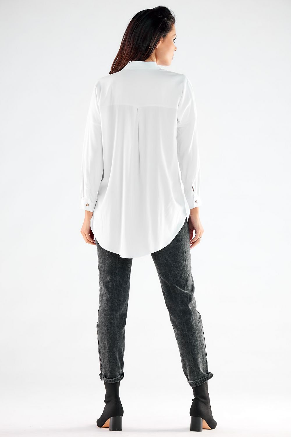 Women Elegant stand-up shirt with long sleeves