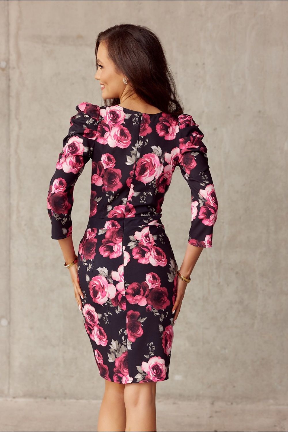 floral full sleeves mini dress