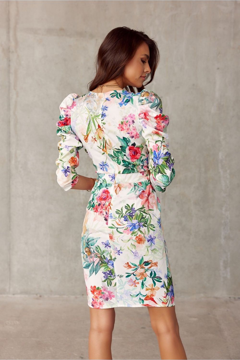 floral full sleeves mini dress