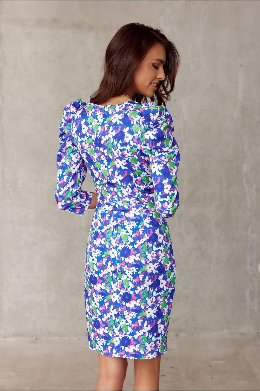 floral full sleeves mini dress