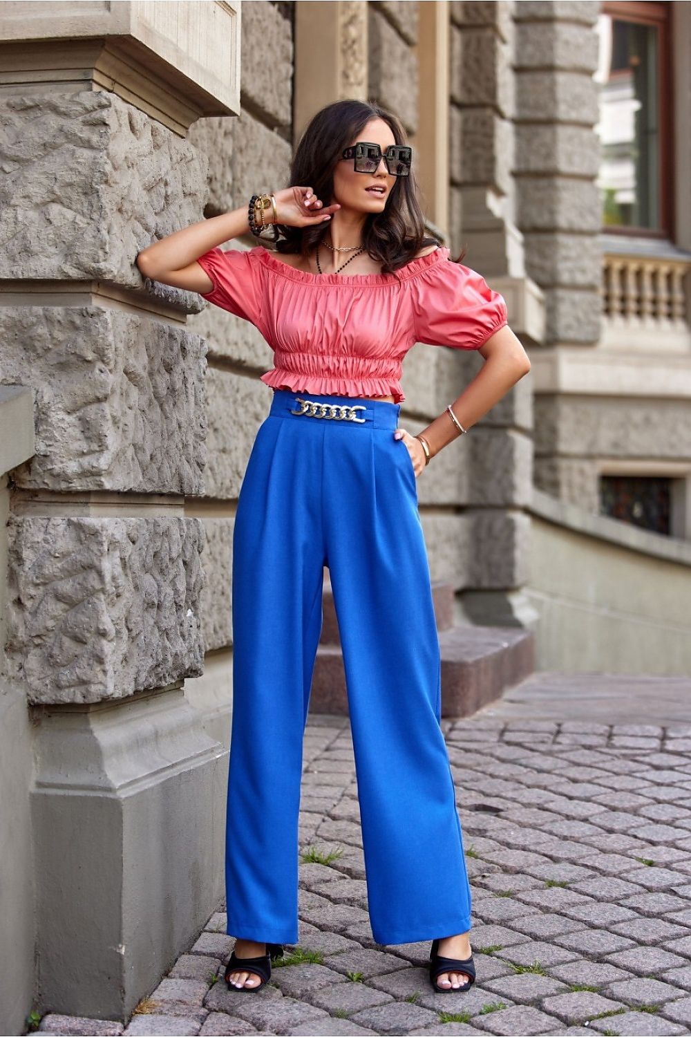 long and wide leg bell-bottom pants