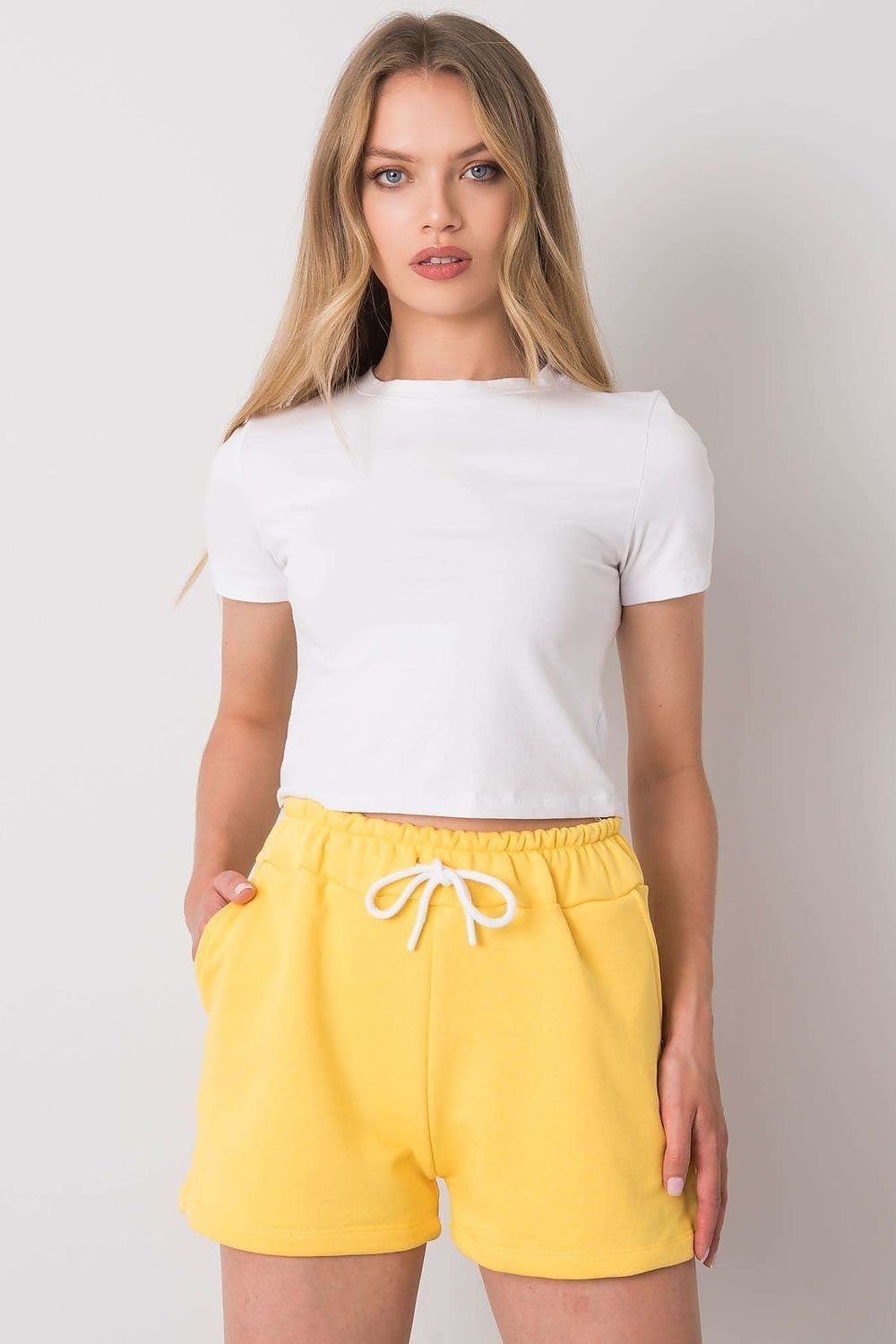 cotton shorts with elastic waistband