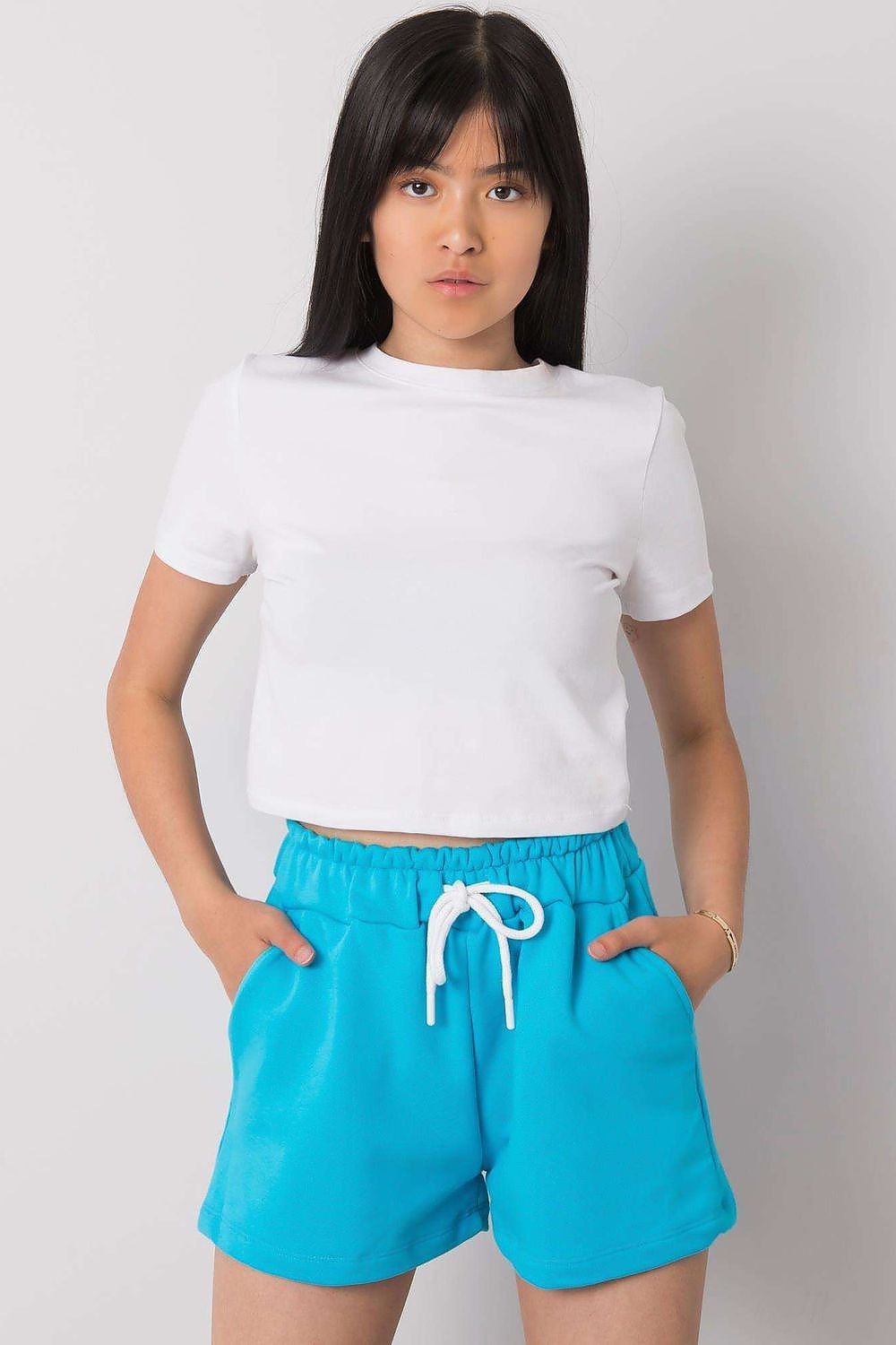 cotton shorts with elastic waistband