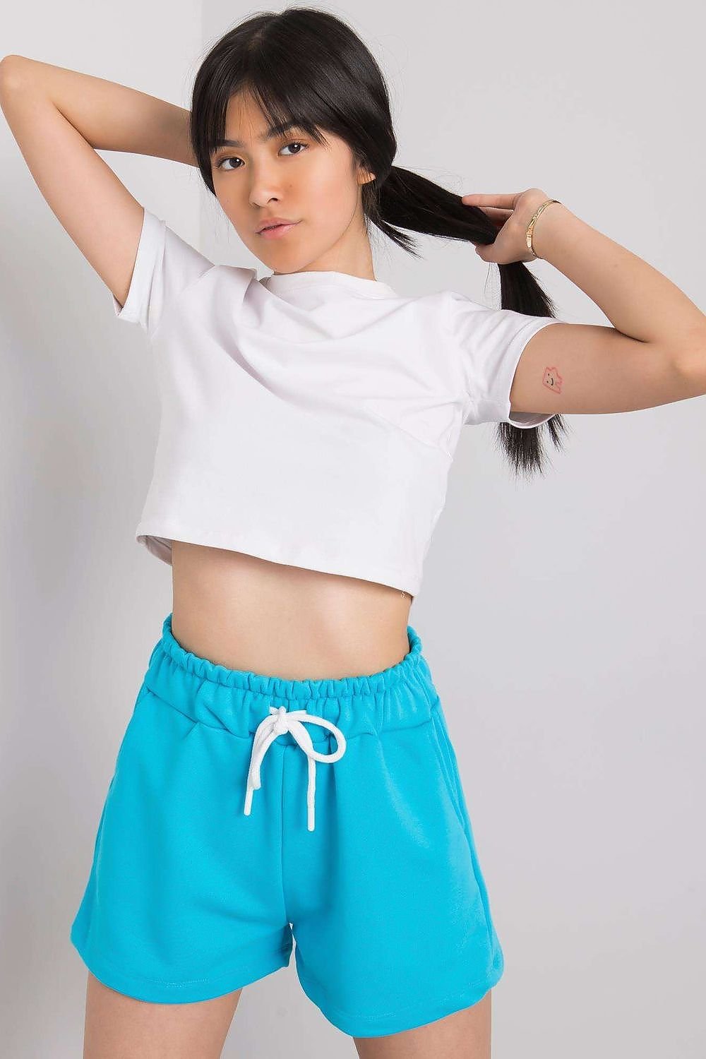 cotton shorts with elastic waistband