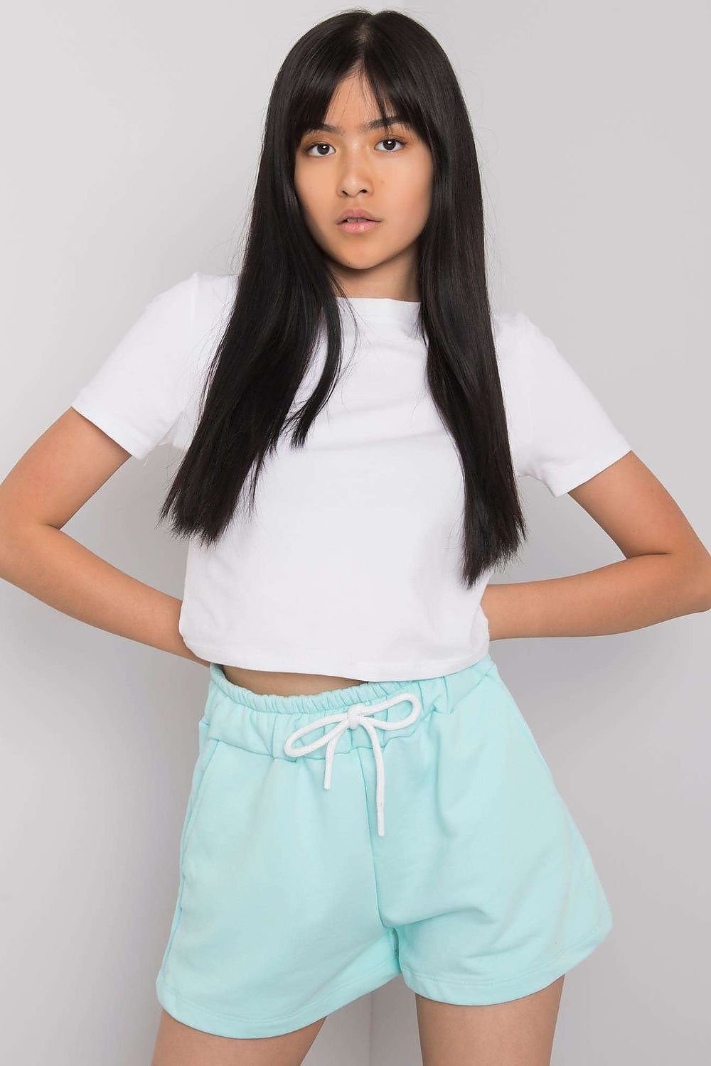 cotton shorts with elastic waistband