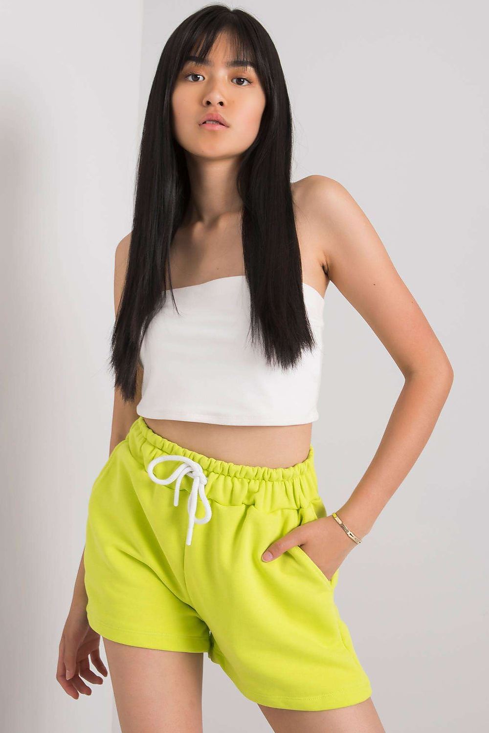 cotton shorts with elastic waistband