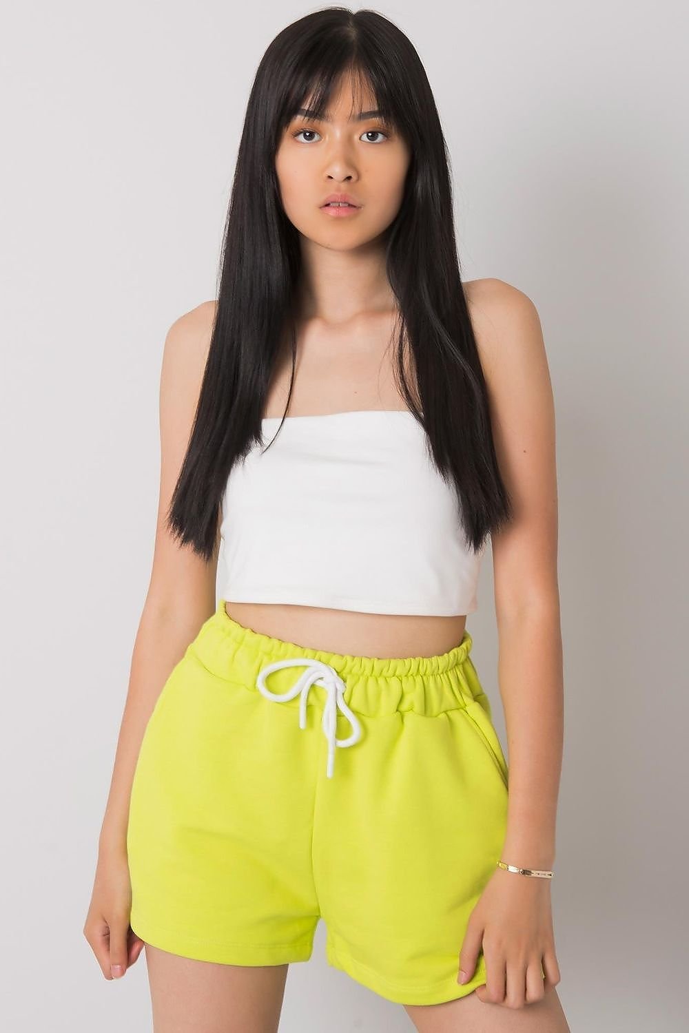 cotton shorts with elastic waistband