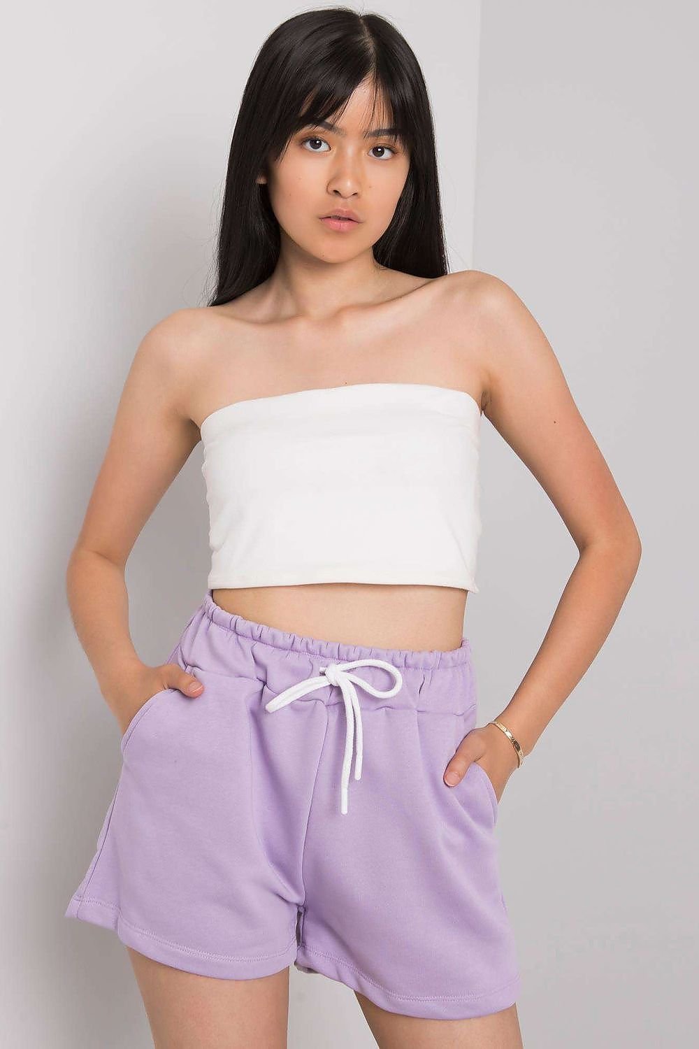 cotton shorts with elastic waistband