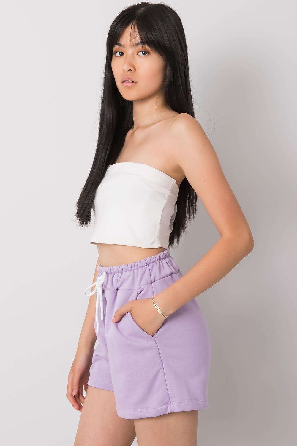 cotton shorts with elastic waistband