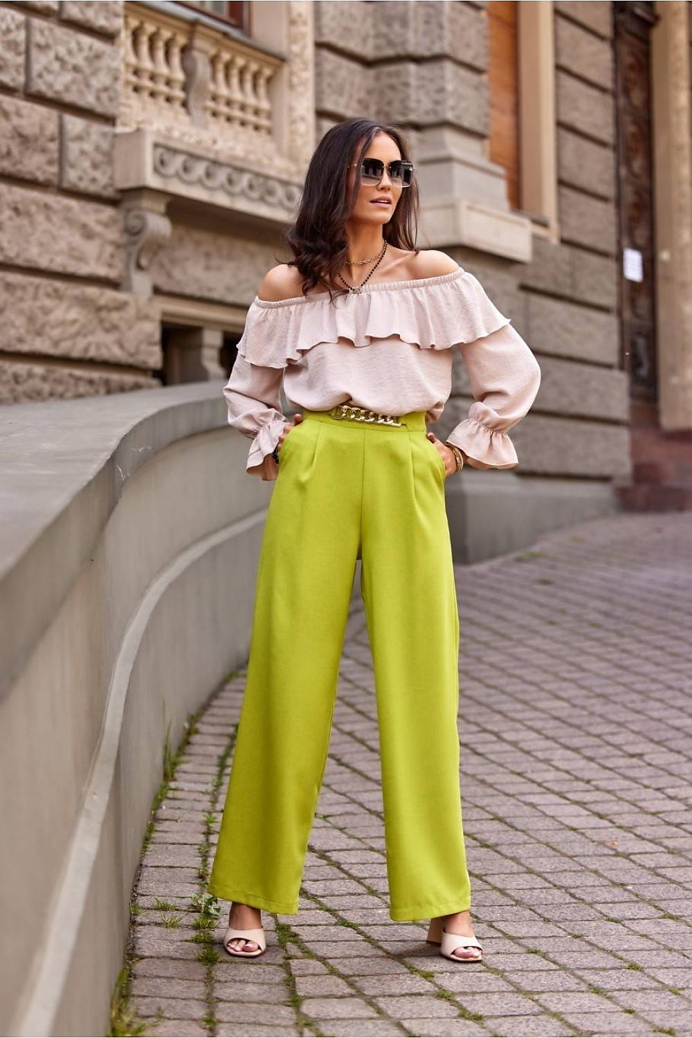 long and wide leg bell-bottom pants