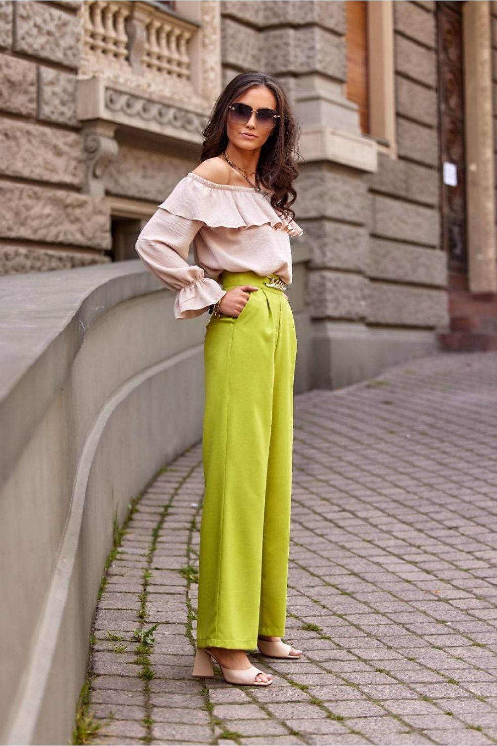 long and wide leg bell-bottom pants